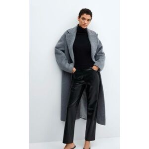 Mango MNG Vegan Leather Crocodile Pants Size 4